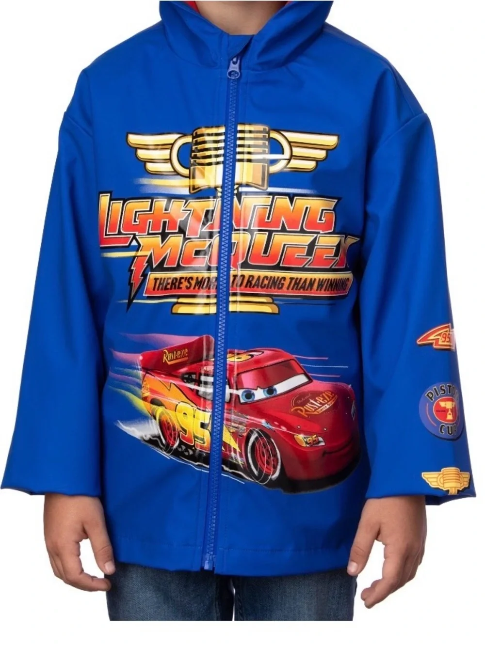 NWT: Disney CARS™ design Rain Jacket-Lightning McQueen Blue Hooded. Size: 2T